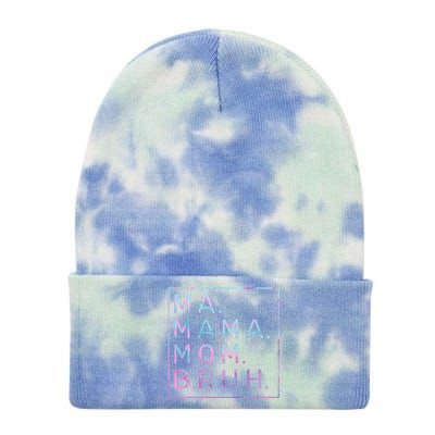 Ma Mama Mom Bruh Tie Dye Gift Tie Dye 12in Knit Beanie