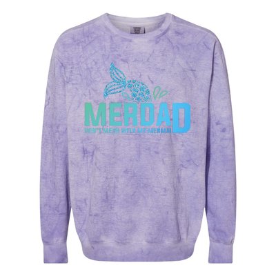 Merdad Merman Mermaid Colorblast Crewneck Sweatshirt