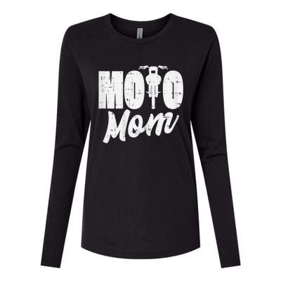 Moto Mom Motorcycle Motocross Dirt Bike Racing Women Gift Womens Cotton Relaxed Long Sleeve T-Shirt