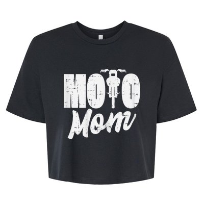 Moto Mom Motorcycle Motocross Dirt Bike Racing Women Gift Bella+Canvas Jersey Crop Tee