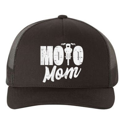 Moto Mom Motorcycle Motocross Dirt Bike Racing Women Gift Yupoong Adult 5-Panel Trucker Hat