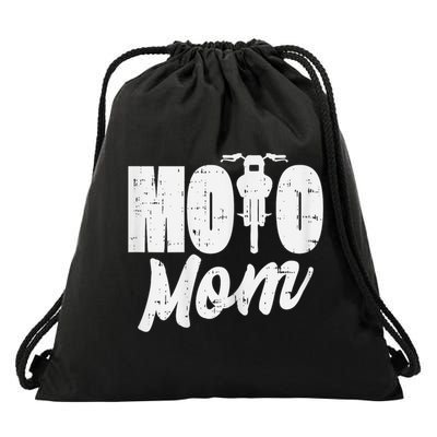 Moto Mom Motorcycle Motocross Dirt Bike Racing Women Gift Drawstring Bag