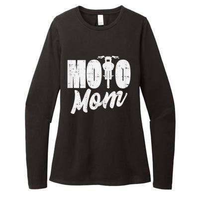 Moto Mom Motorcycle Motocross Dirt Bike Racing Women Gift Womens CVC Long Sleeve Shirt