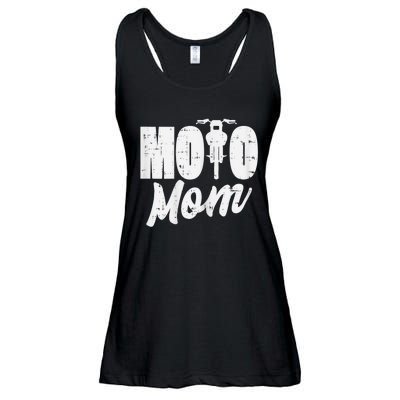 Moto Mom Motorcycle Motocross Dirt Bike Racing Women Gift Ladies Essential Flowy Tank