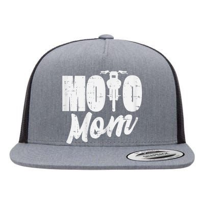 Moto Mom Motorcycle Motocross Dirt Bike Racing Women Gift Flat Bill Trucker Hat