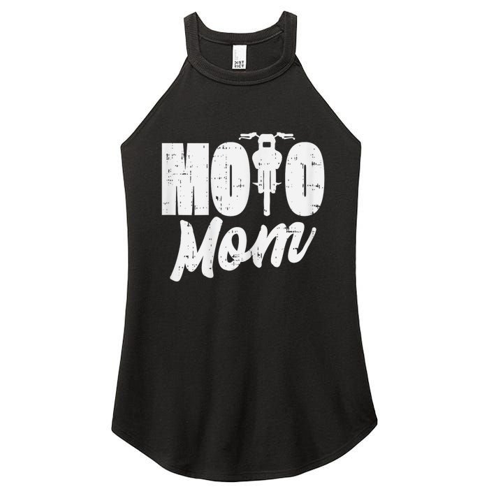 Moto Mom Motorcycle Motocross Dirt Bike Racing Women Gift Women's Perfect Tri Rocker Tank