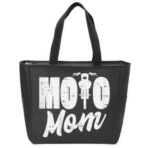 Moto Mom Motorcycle Motocross Dirt Bike Racing Women Gift Zip Tote Bag