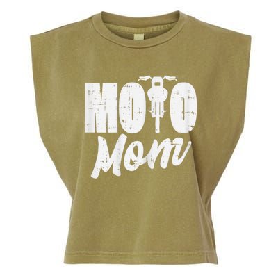 Moto Mom Motorcycle Motocross Dirt Bike Racing Women Gift Garment-Dyed Women's Muscle Tee