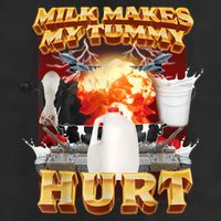 Milk Makes My Tummy Hurt Funny Meme Golf Towel