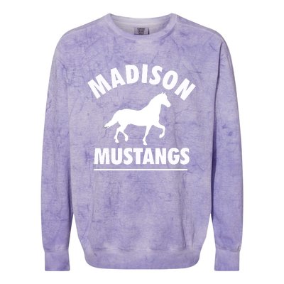 Madison Mustangs Colorblast Crewneck Sweatshirt