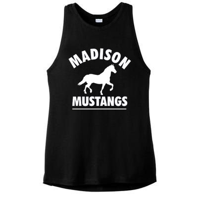 Madison Mustangs Ladies PosiCharge Tri-Blend Wicking Tank