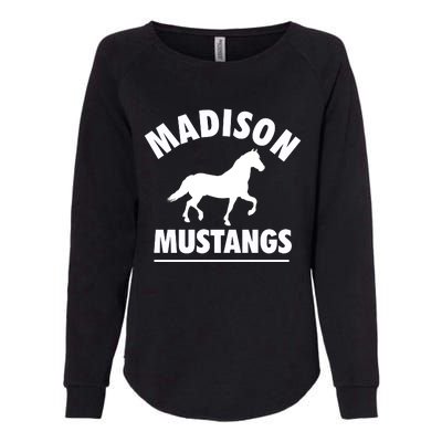 Madison Mustangs Womens California Wash Sweatshirt