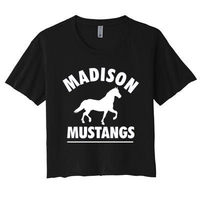 Madison Mustangs Women's Crop Top Tee