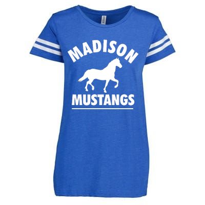 Madison Mustangs Enza Ladies Jersey Football T-Shirt