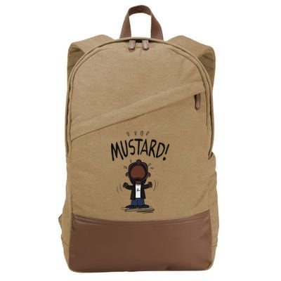 Mustard Meme Cotton Canvas Backpack