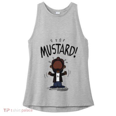 Mustard Meme Ladies PosiCharge Tri-Blend Wicking Tank
