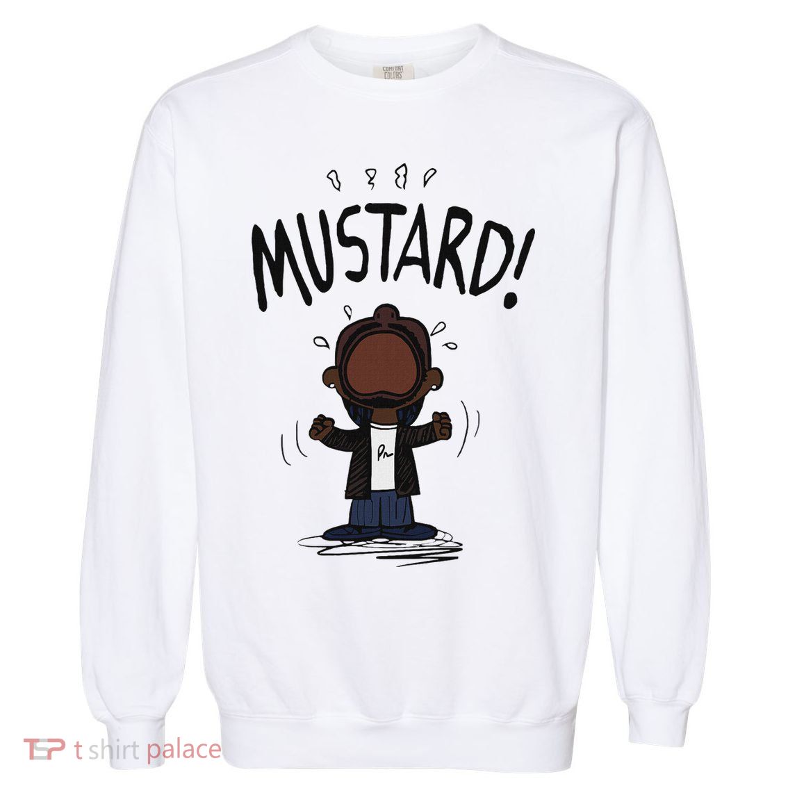Mustard Meme Garment-Dyed Sweatshirt