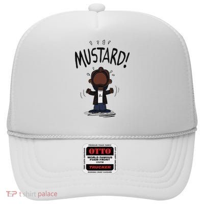 Mustard Meme High Crown Mesh Back Trucker Hat