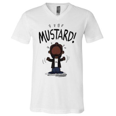 Mustard Meme V-Neck T-Shirt