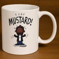 Mustard Meme 11oz C Handle Ceramic Mug
