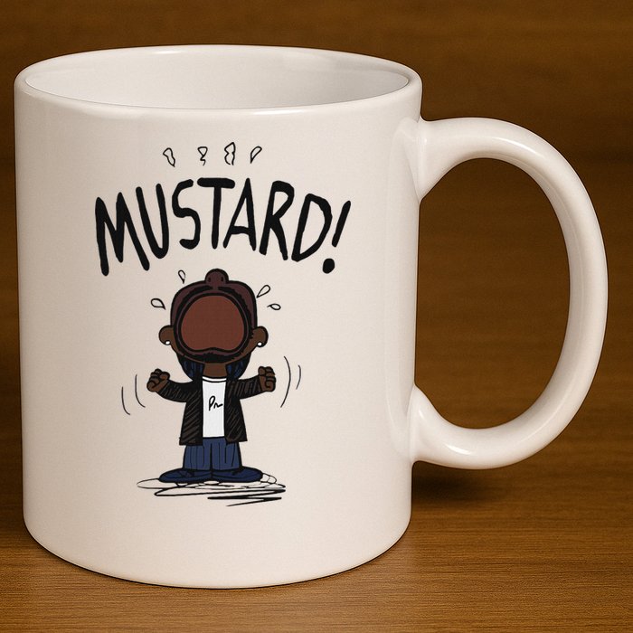 Mustard Meme 11oz C Handle Ceramic Mug