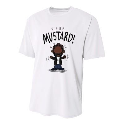 Mustard Meme Youth Performance Sprint T-Shirt