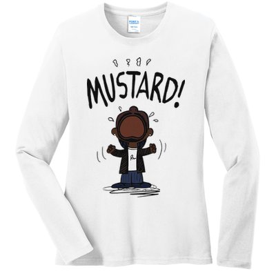 Mustard Meme Ladies Long Sleeve Shirt