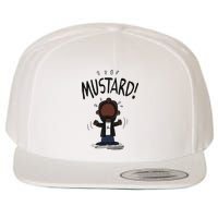 Mustard Meme Wool Snapback Cap