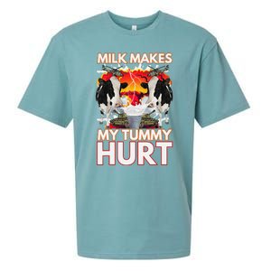 Milk Makes My Tummy Hurt Funny Sarcasm Oddly Specific Meme Sueded Cloud Jersey T-Shirt