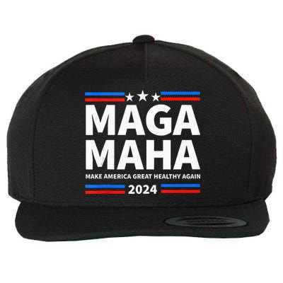 Maha Maga Make America Healthy Great Again Wool Snapback Cap
