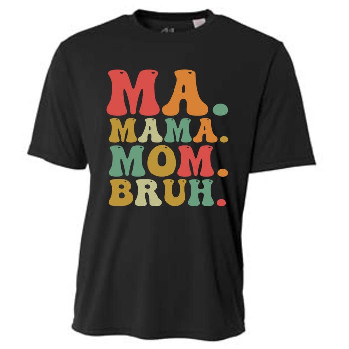 Ma Mama Mom Bruh Retro Cooling Performance Crew T-Shirt