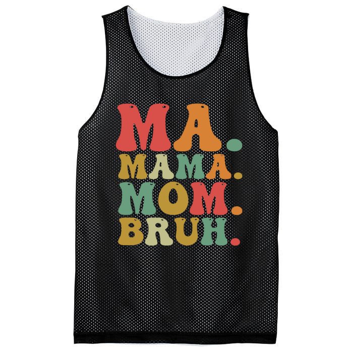 Ma Mama Mom Bruh Retro Mesh Reversible Basketball Jersey Tank