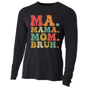 Ma Mama Mom Bruh Retro Cooling Performance Long Sleeve Crew