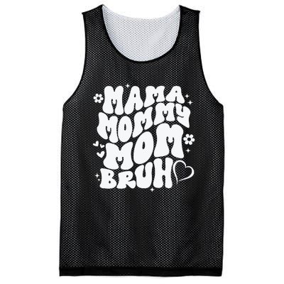 Mama Mommy Mom Bruh, Retro Mothers Day Mesh Reversible Basketball Jersey Tank