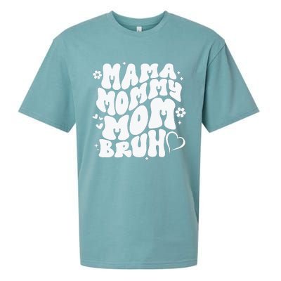 Mama Mommy Mom Bruh, Retro Mothers Day Sueded Cloud Jersey T-Shirt