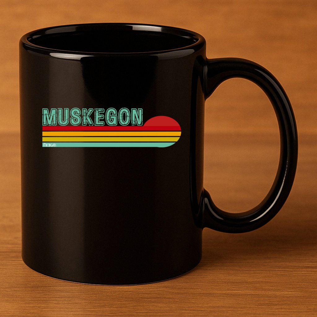 Muskegon Michigan 11oz C Handle Ceramic Mug