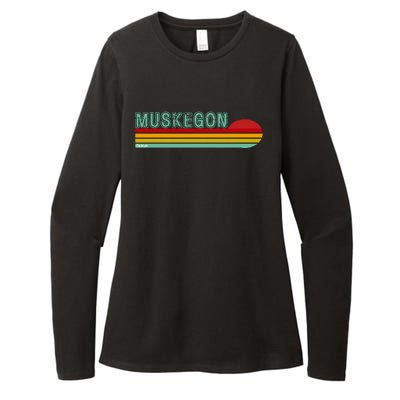 Muskegon Michigan Womens CVC Long Sleeve Shirt