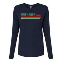 Muskegon Michigan Womens Cotton Relaxed Long Sleeve T-Shirt