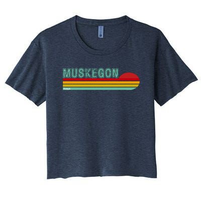 Muskegon Michigan Women's Crop Top Tee