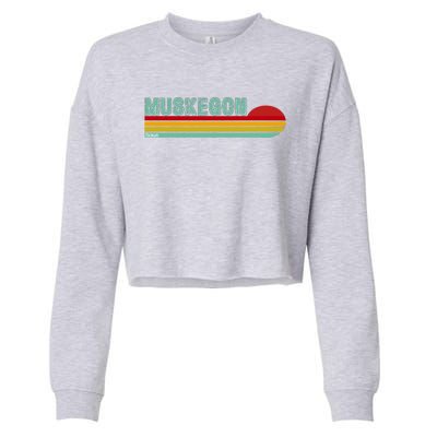 Muskegon Michigan Cropped Pullover Crew