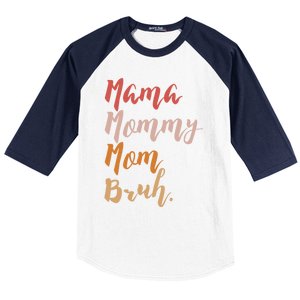 Mama Mommy Mom Bruh Proud Moms Of Designs Great Gift Baseball Sleeve Shirt