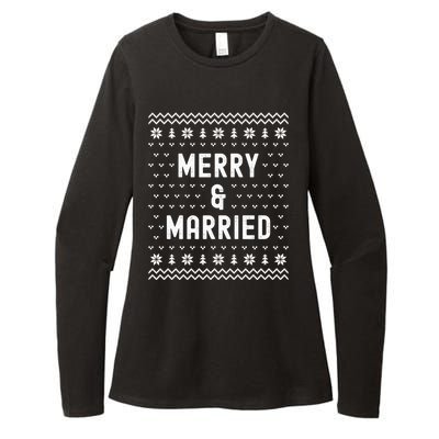 Merry & Married Matching Couples First Christmas As Mr & Mrs Womens CVC Long Sleeve Shirt