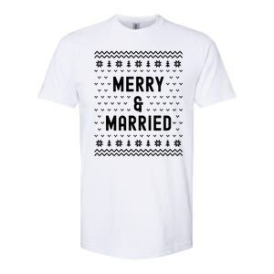 Merry & Married Matching Couples First Christmas As Mr & Mrs Softstyle CVC T-Shirt