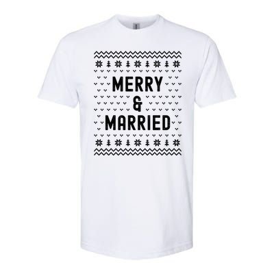 Merry & Married Matching Couples First Christmas As Mr & Mrs Softstyle CVC T-Shirt