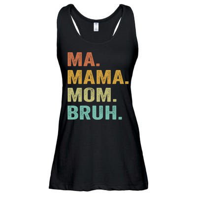 Ma Mama Mom Bruh Vintage Retro Ladies Essential Flowy Tank