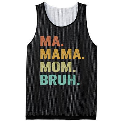 Ma Mama Mom Bruh Vintage Retro Mesh Reversible Basketball Jersey Tank