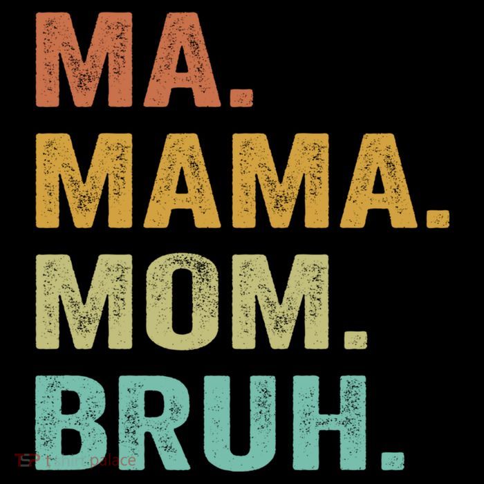 Ma Mama Mom Bruh Vintage Retro Kids T-Shirt
