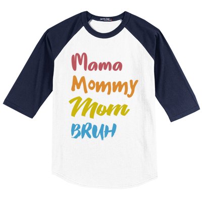 Mama Mommy Mom Bruh Proud Moms Of Designs Gift Baseball Sleeve Shirt