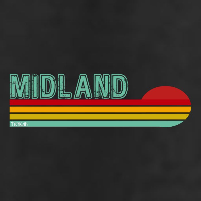 Midland Michigan 7 Panel Mesh Trucker Snapback Hat