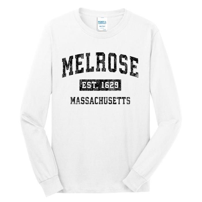 Melrose Massachusetts Ma Vintage Established Sports Design Tall Long Sleeve T-Shirt